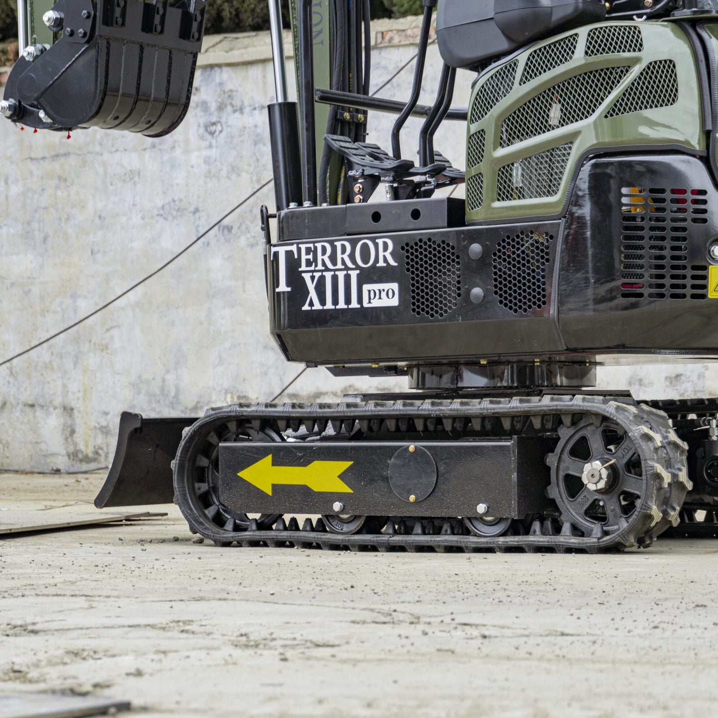 TYPHON TERROR XIII PRO STORM Mini Excavator – 1.3 Ton Trench Digger with Canopy, Hydraulic Thumb Clip, 22.1hp Honda Engine USA