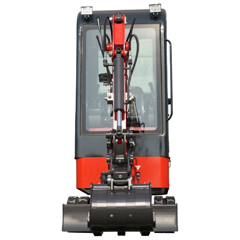 Mini Excavator with Pilot Controls & Cab | 13.5 hp B&S Engine | HUAYEE HY12F