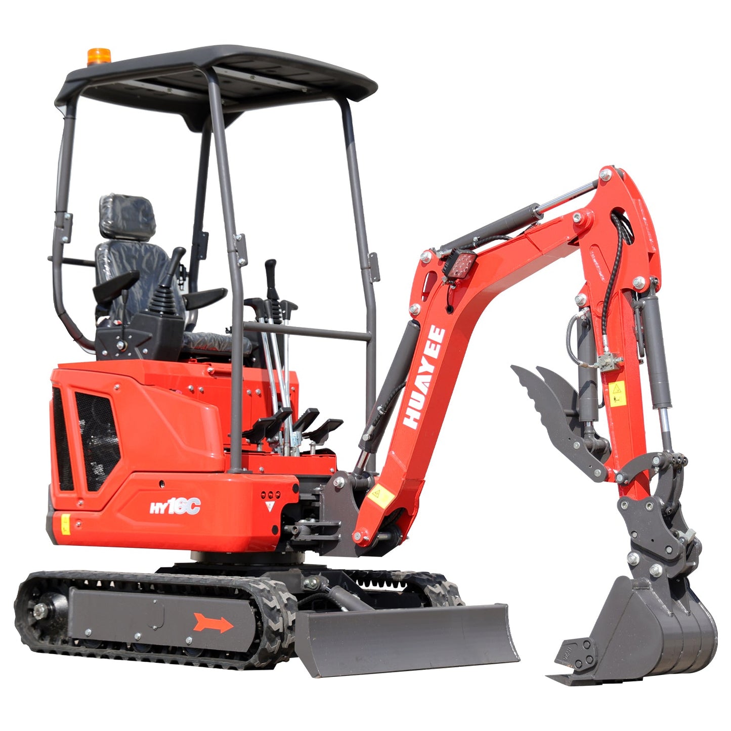 1.6 Ton Mini Excavator with 14HP Kubota Engine & Hydraulic Thumb | HUAYEE HY16C