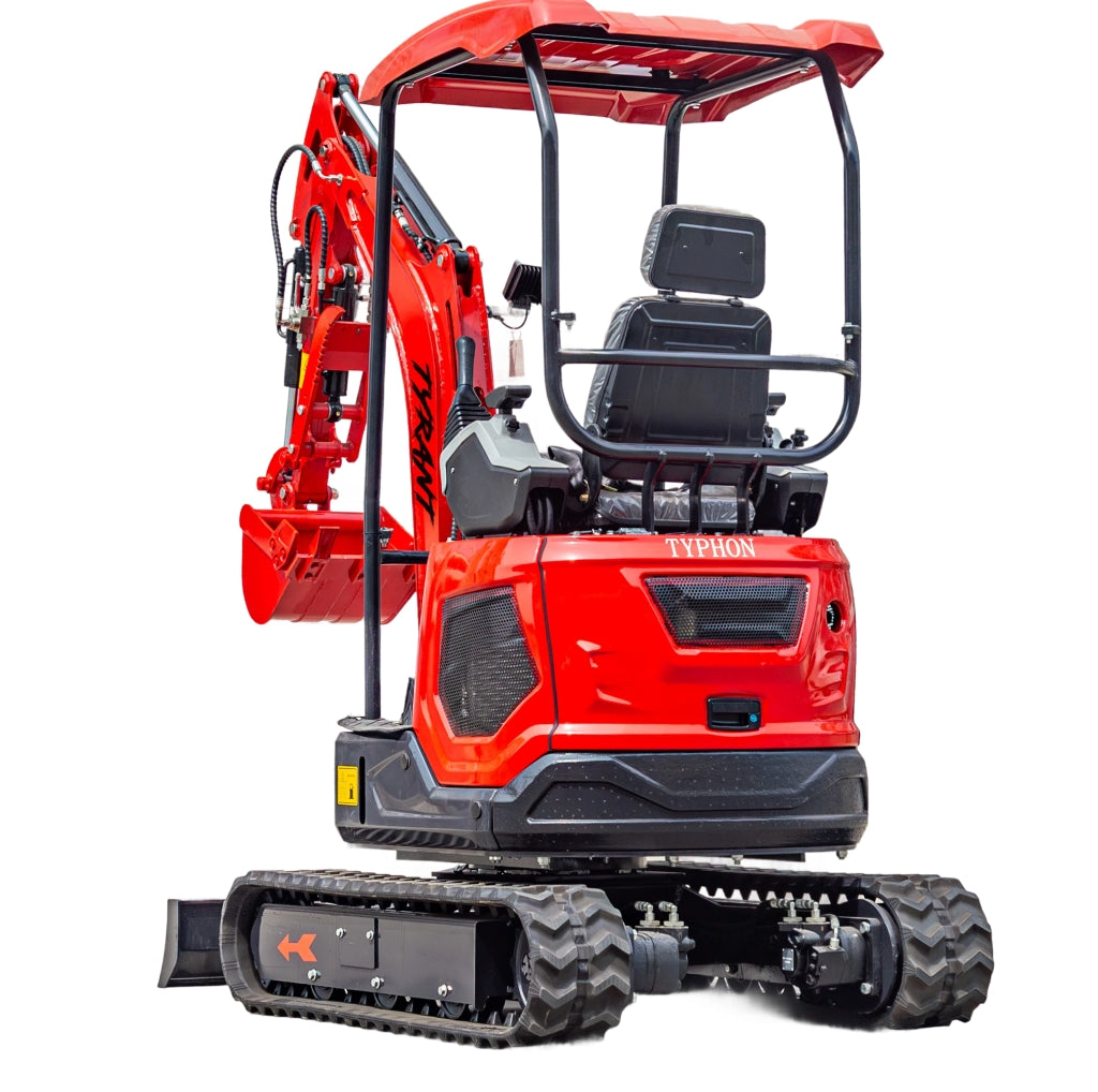 3800lbs TYRANT 17 Diesel Mini Excavator Kubota D902 Engine Side Swing w 12 attachments