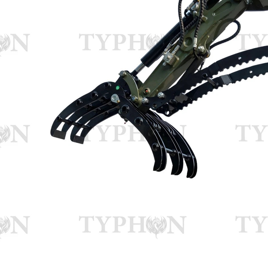 Compact Grapple Attachment For 2-3 ton Mini Excavator Wide Opening Wood Grab