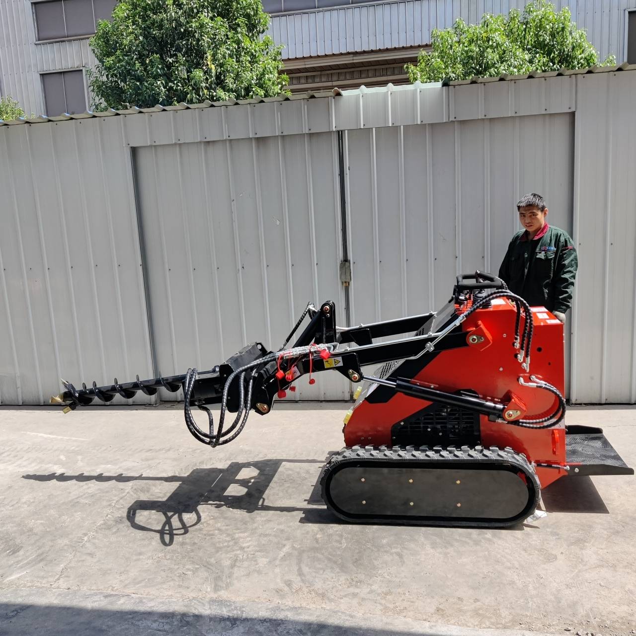 Skid Steer Loader Earth Auger Attachment