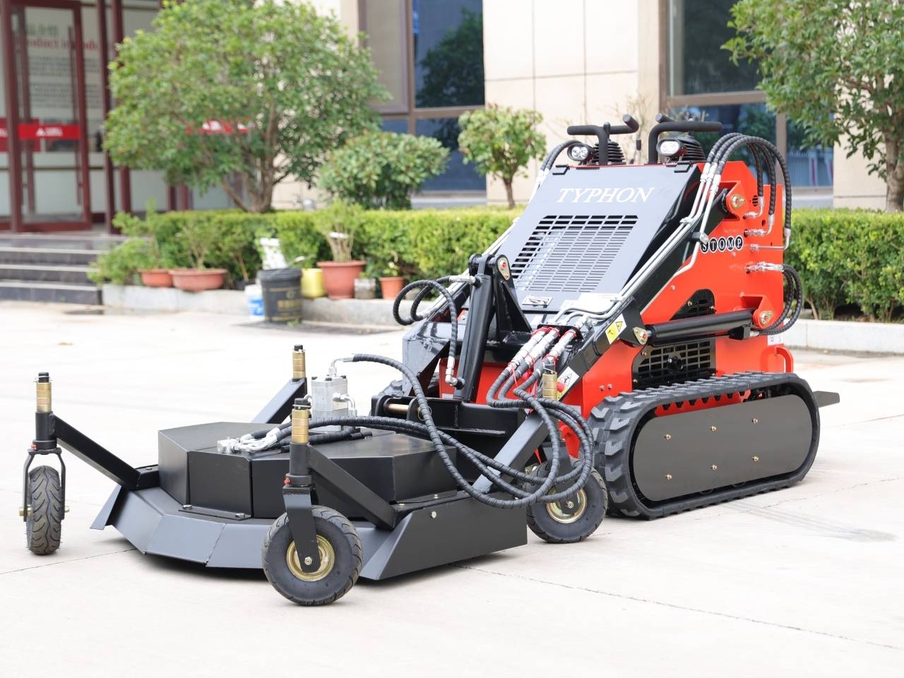 Skid Steer Loader Lawn Mower Attachment USA