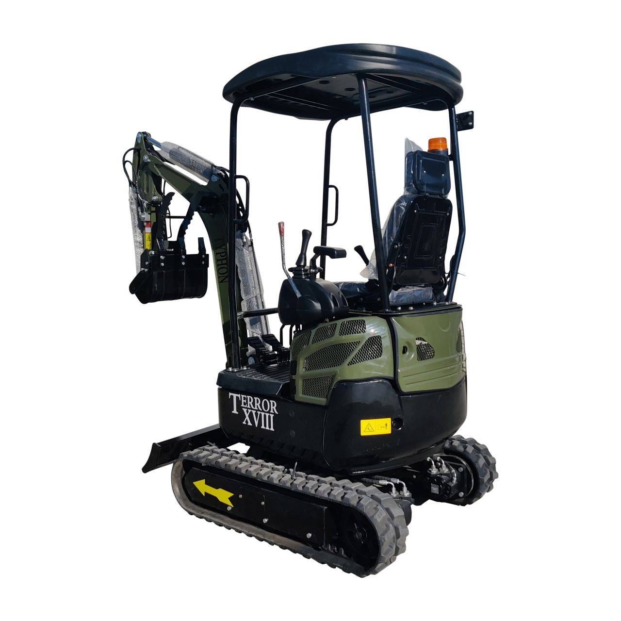 2025 4000 lb Typhon Terror XVIII Mini Excavator Rubber Track with Kubota Diesel Engine