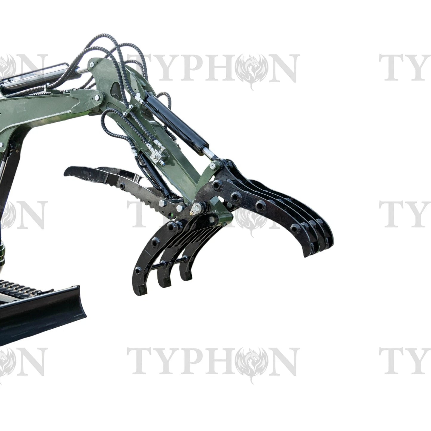 Compact Grapple Attachment For 2-3 ton Mini Excavator Wide Opening Wood Grab