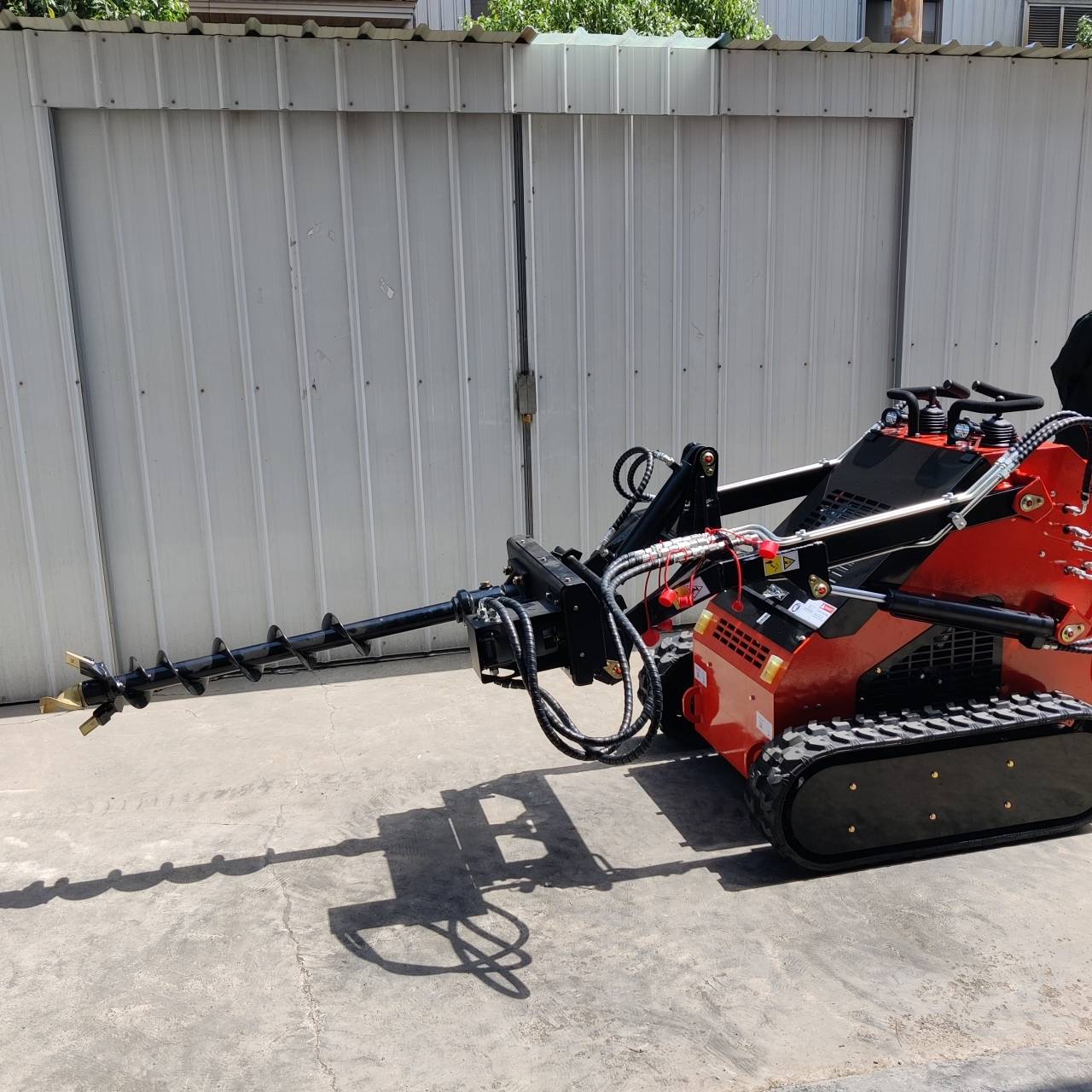 Skid Steer Loader Earth Auger Attachment