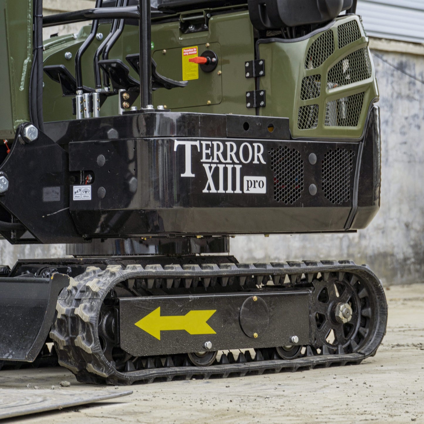 TYPHON TERROR XIII PRO STORM Mini Excavator – 1.3 Ton Trench Digger with Canopy, Hydraulic Thumb Clip, 22.1hp Honda Engine USA