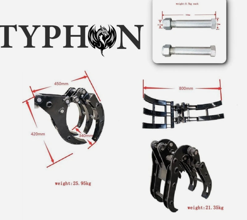 11-in-1 Mini Excavator Attachment Combo Kit All Essential Tools for Worksites