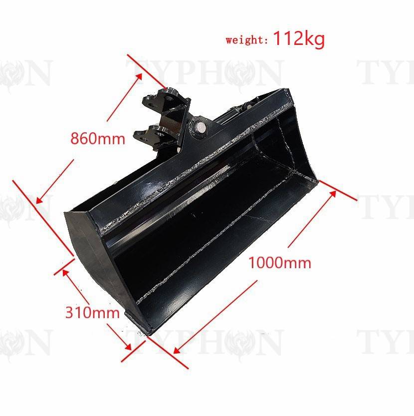 Excavator Attachment Tilt Bucket 39″ Hydraulic Tilting Bucket 1000mm Heavy Duty