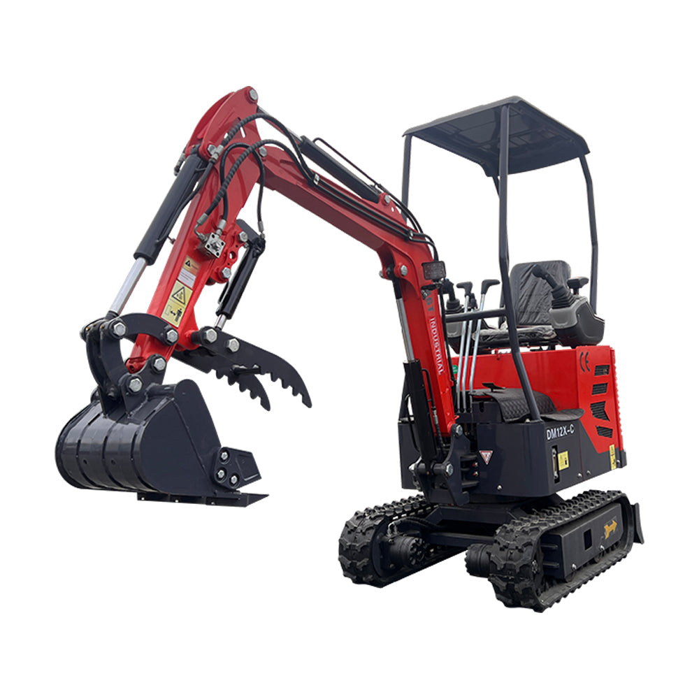 AGT-DM12X-C 1-Ton 13.5 HP Gasoline Mini Excavator with Hydraulic Thumb, and Pilot System, B&S Engine