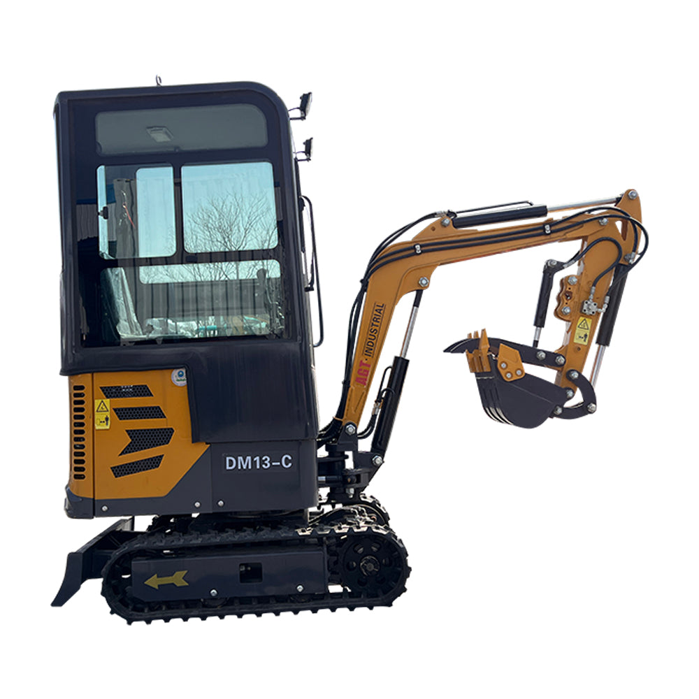AGT-DM13-C 1-Ton 13.5 HP B&S Gasoline Mini Excavator with Small Cab, Hydraulic Thumb