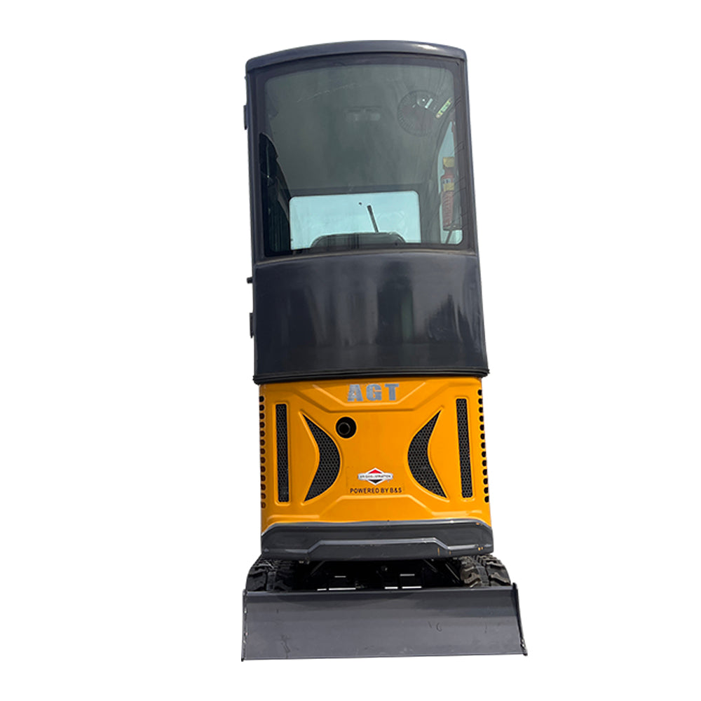AGT-DM13-C 1-Ton 13.5 HP B&S Gasoline Mini Excavator with Small Cab, Hydraulic Thumb