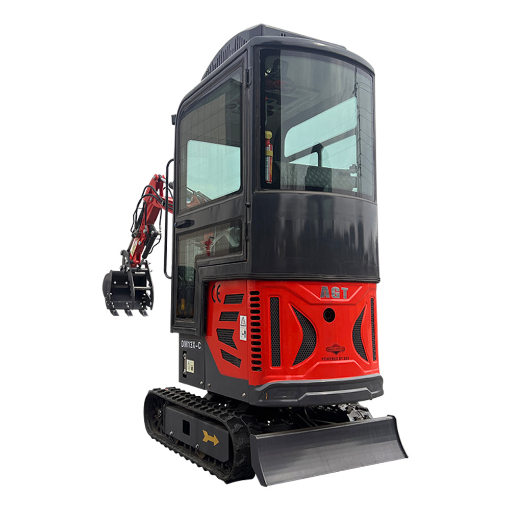 AGT-DM13X-C 1-Ton 13.5 HP B&S Mini Excavator with Air Conditioning, Hydraulic Thumb, Pilot System