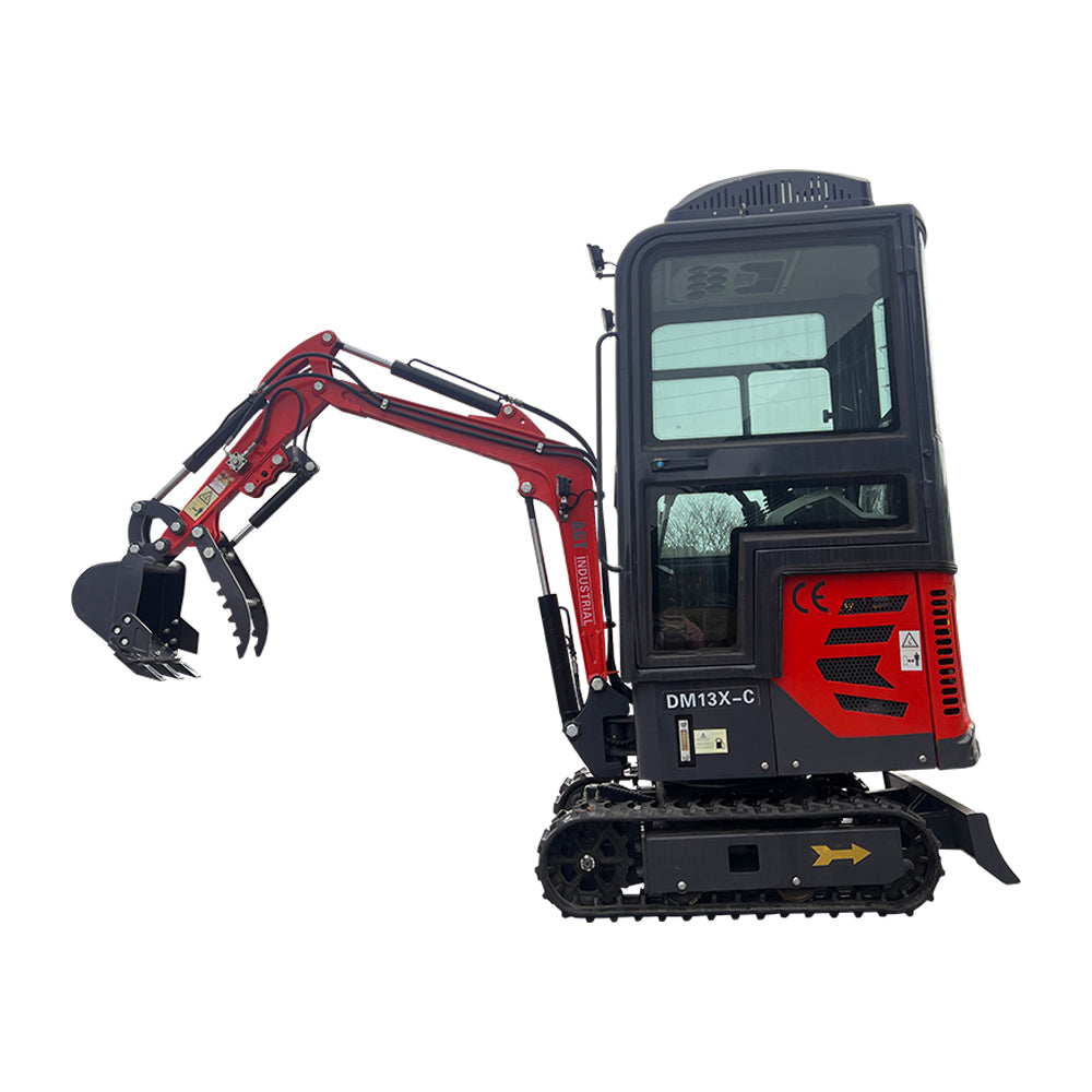 AGT-DM13X-C 1-Ton 13.5 HP B&S Mini Excavator with Air Conditioning, Hydraulic Thumb, Pilot System