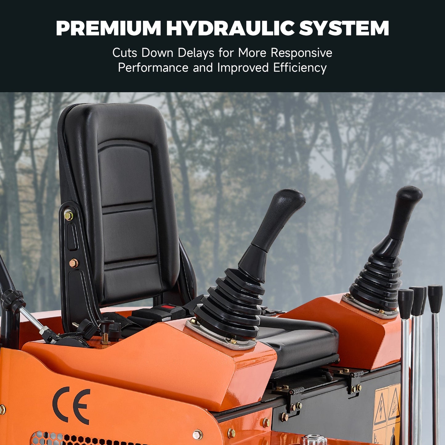 AX-16S | 23 HP B&S Engine Mini Excavator with Retractable Undercarriage