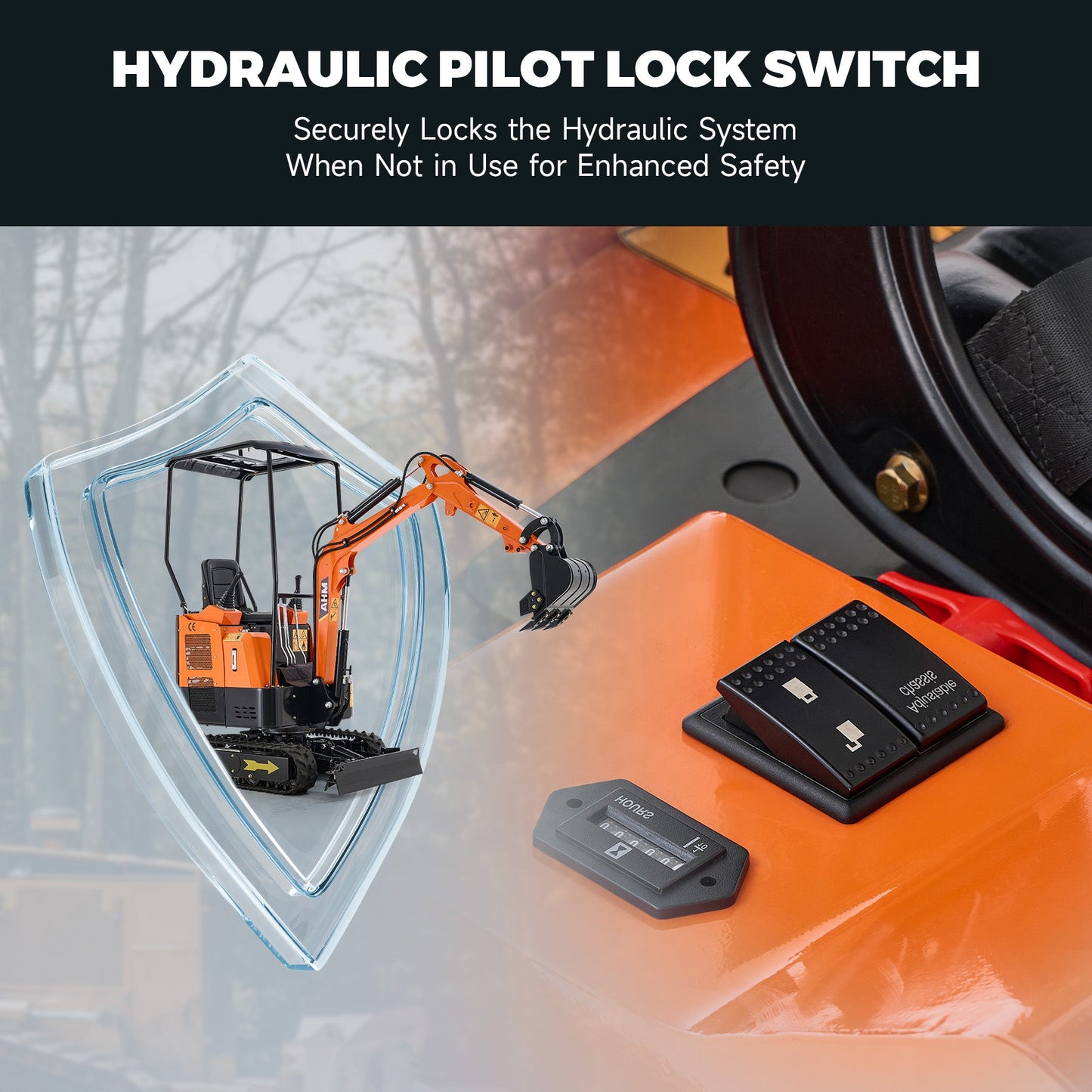 AX-16S | 23 HP B&S Engine Mini Excavator with Retractable Undercarriage