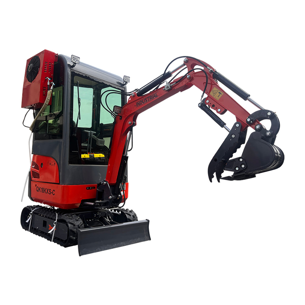 AGT-KH18K-CC 1-Ton 13.5 HP Mini Excavator with Kubota Engine, Air Conditioning, and Side Swing