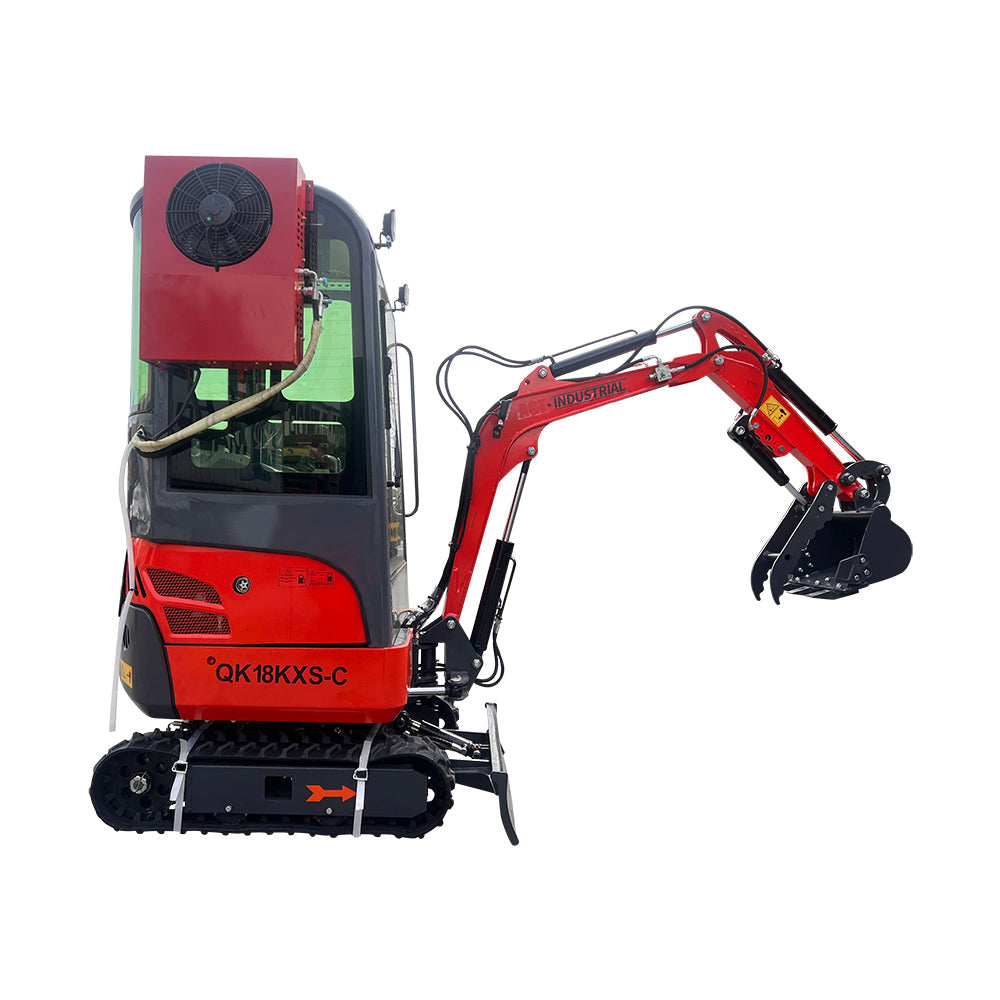 AGT-KH18K-CC 1-Ton 13.5 HP Mini Excavator with Kubota Engine, Air Conditioning, and Side Swing