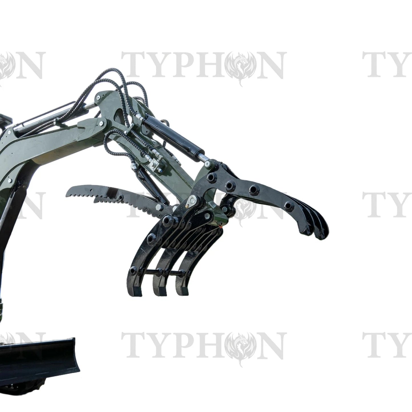Compact Grapple Attachment For 2-3 ton Mini Excavator Wide Opening Wood Grab
