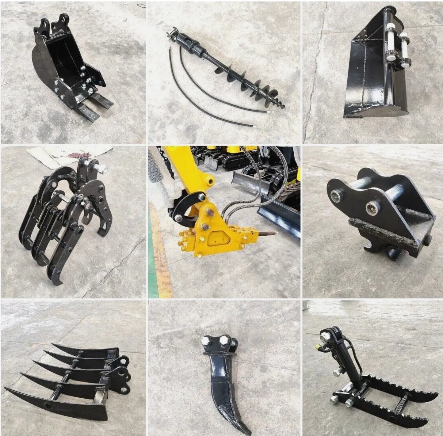 TERROR XI Mini Excavator Digger 13.5hp Gas B&S EPA Engine with 13 Attachments
