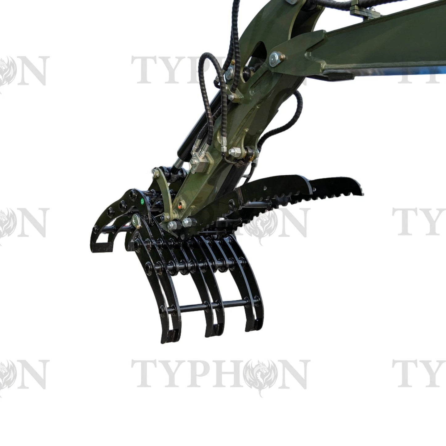 Compact Grapple Attachment For 2-3 ton Mini Excavator Wide Opening Wood Grab