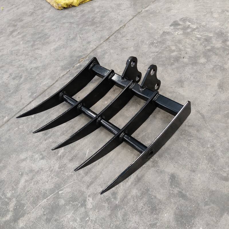 Rake Mini Excavator Attachment for Grading, Leveling, Loosening , Removing Soil USA