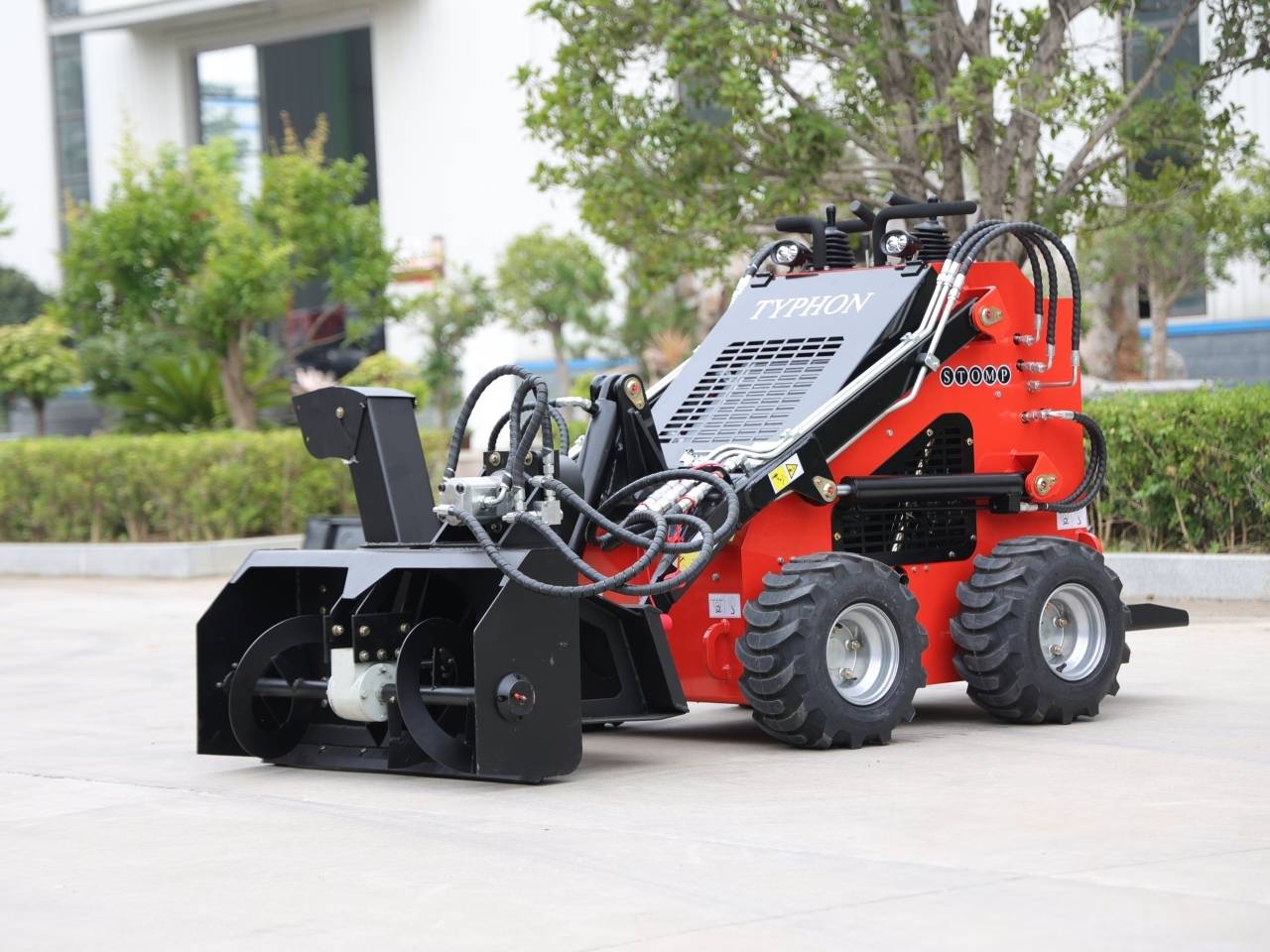TYPHON Skid Steer Loader Snow Blower Attachment USA