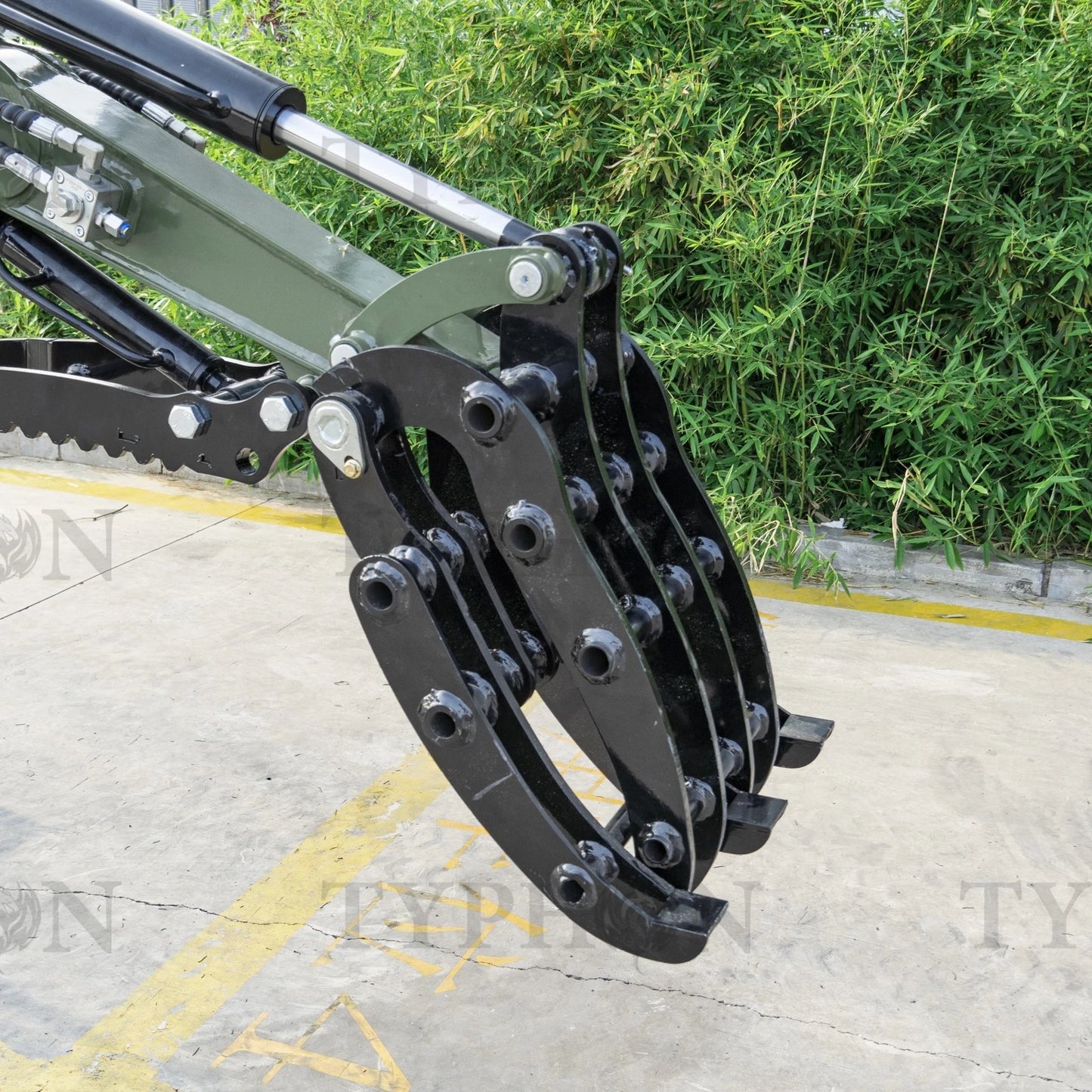 Compact Grapple Attachment For 2-3 ton Mini Excavator Wide Opening Wood Grab