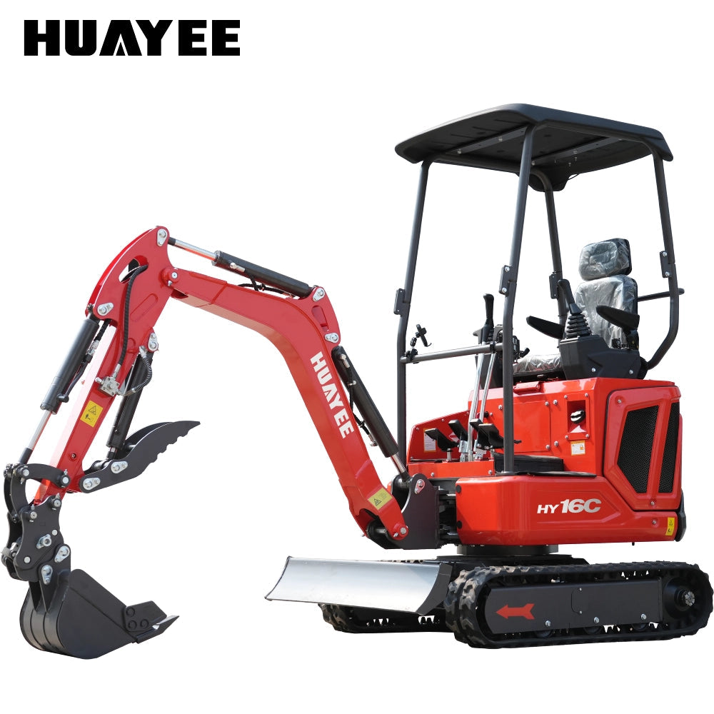 1.6 Ton Mini Excavator with 14HP Kubota Engine & Hydraulic Thumb | HUAYEE HY16C