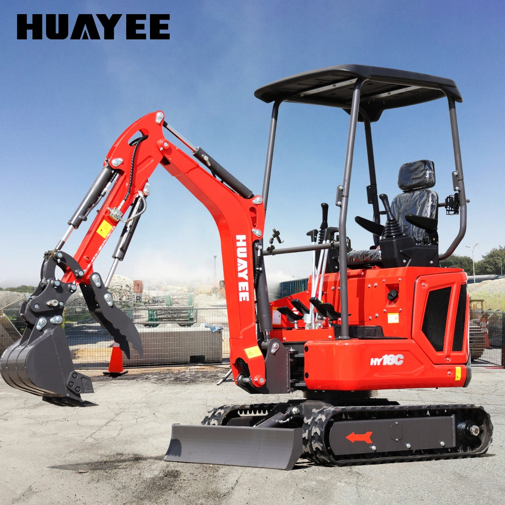 1.6 Ton Mini Excavator with 14HP Kubota Engine & Hydraulic Thumb | HUAYEE HY16C
