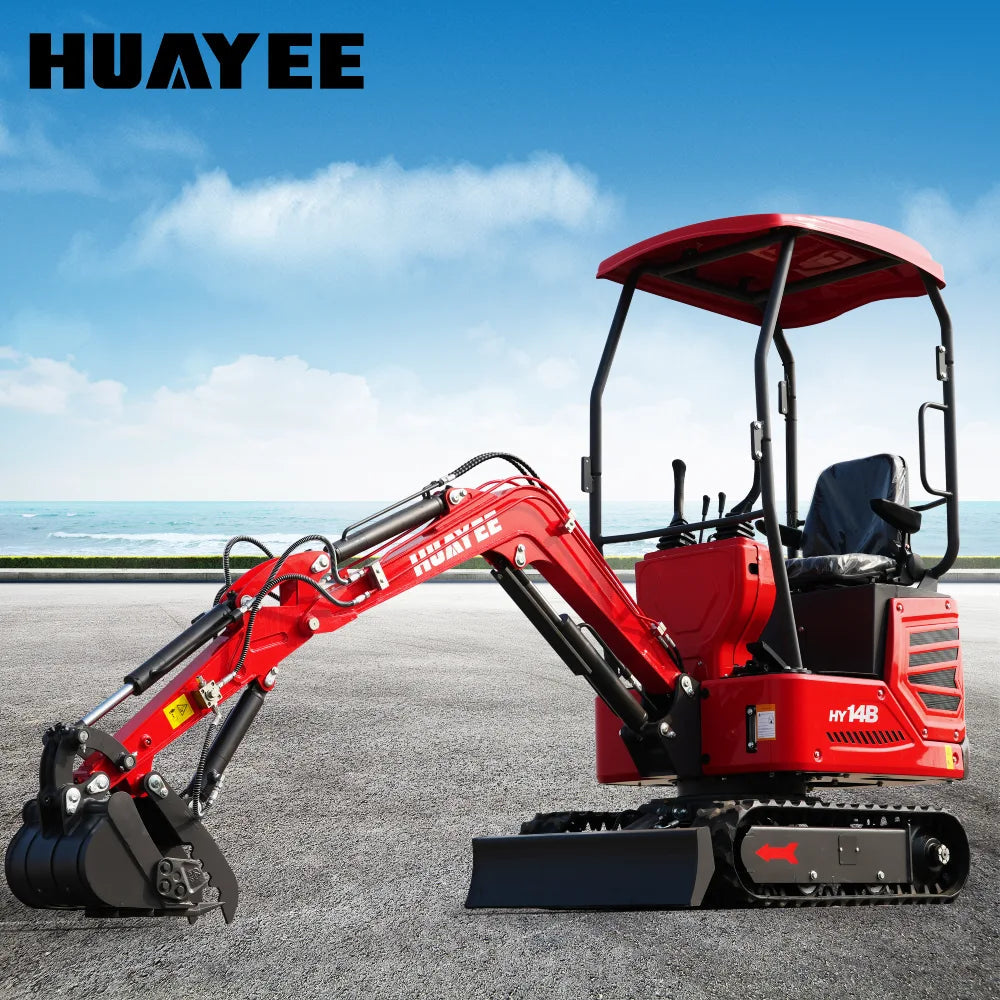 1.4-Ton Mini Excavator with Hydraulic Thumb Clamp & Canopy | 13.5 hp RATO Engine | HY14B