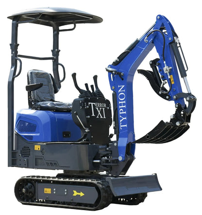 TERROR XI Mini Excavator Digger 13.5hp Gas B&S EPA Engine with 13 Attachments