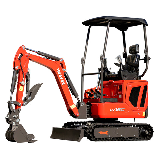 1.6 Ton Mini Excavator with 14HP Kubota Engine & Hydraulic Thumb | HUAYEE HY16C