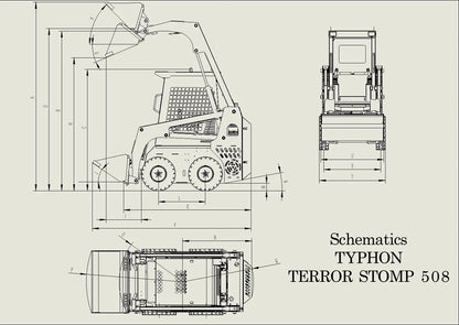 Brand New TYPHON STOMP Mini Skid Steer Gas EPA Engine USA
