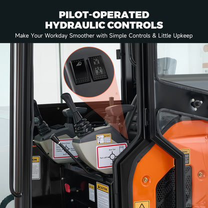 AY-25J | 25 HP Perkins Diesel Engine 2.5 Ton Mini Excavator with Swing Boom & Adjustable Speed