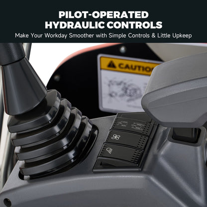 AX-17 | 23 HP B&S Engine 1.6 Ton Mini Excavator with Swing Boom