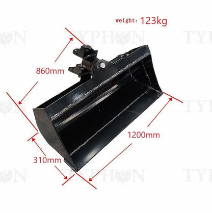 Excavator Attachment Tilt Bucket 47″ Hydraulic Tilting Bucket 1200mm Heavy Duty