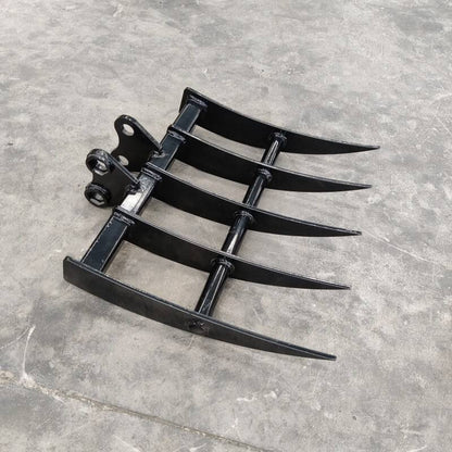 Rake Mini Excavator Attachment for Grading, Leveling, Loosening , Removing Soil USA