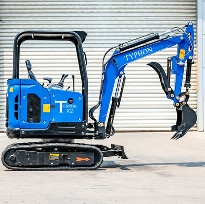 TYPHON TERROR X2 STORM Mini Excavator 2.5 Ton Diesel Kubota V1505 25HP Engine USA
