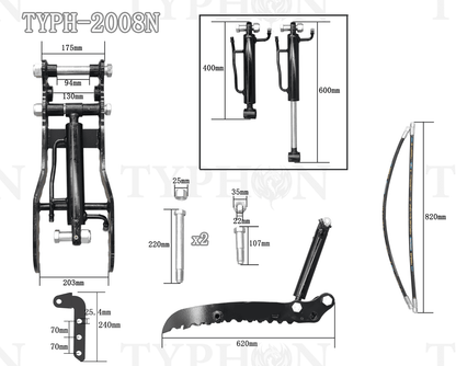 New Generic Attachment Hydraulic Thumb Clip For Mini Excavators