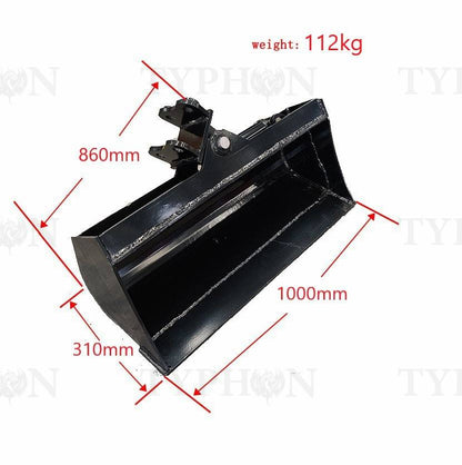 Excavator Attachment Tilt Bucket 39″ Hydraulic Tilting Bucket 1000mm Heavy Duty
