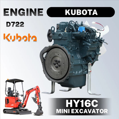 1.6 Ton Mini Excavator with 14HP Kubota Engine & Hydraulic Thumb | HUAYEE HY16C