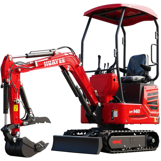 1.4-Ton Mini Excavator with Hydraulic Thumb Clamp & Canopy | 13.5 hp RATO Engine | HY14B